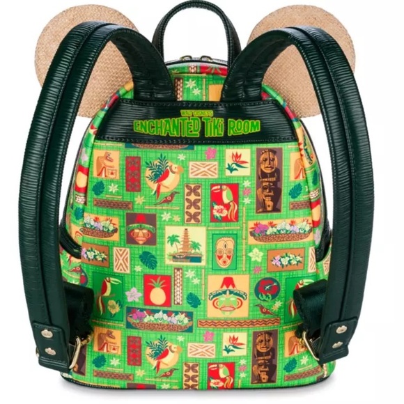 LOUNGEFLY NWT DISNEY PARKS MICKEY MAIN ATTRACTION ENCHANTED TIKI ROOM BACKPACK - Picture 2 of 9